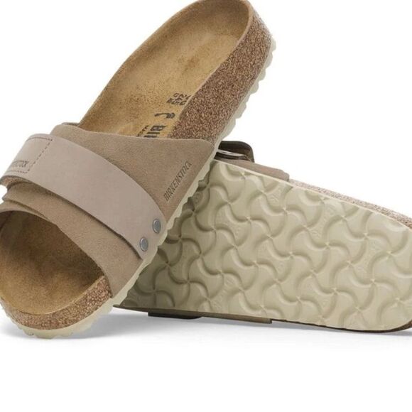 Birkenstock Oita Suede Leather Taupe 38 or L 7-M 5 NWT - Picture 3 of 7